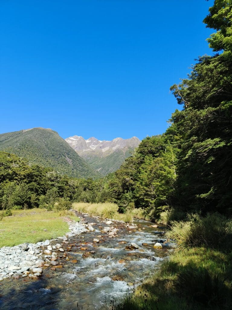 Solo Hiking Safety - River and Mountains View - Nelson Lakes National Park