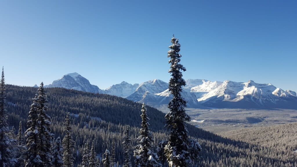Snow Capped Mountains Banff - Solo Hiking