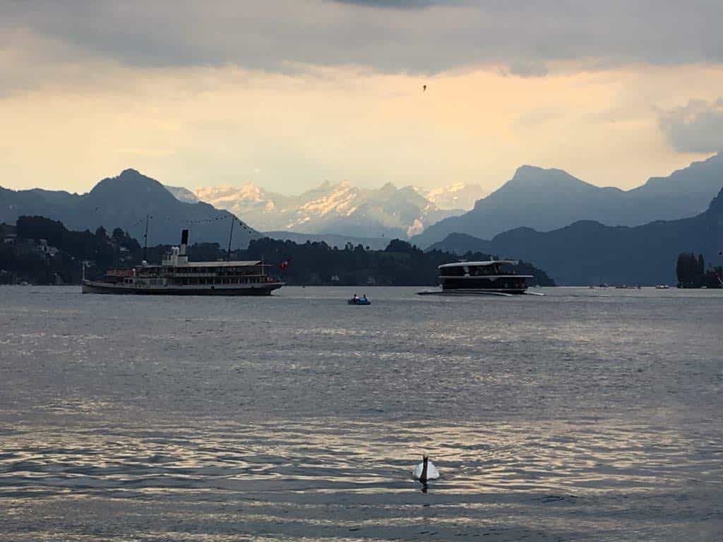 View over Lake Lucerne Switzerland